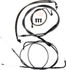 LA CHOPPERS Standard Midnight Braided Handlebar Cable/Brake Line Kit for 12" - 14" Ape Hanger Handlebars Standard Midnight Braided Handlebar Cable/Brake Line Kit — Ape Hanger - Team Dream Rides