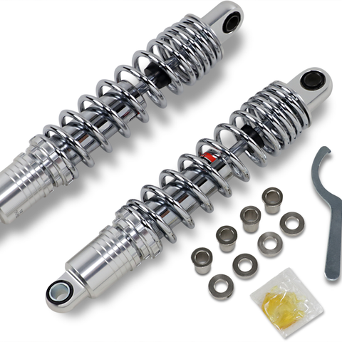 DRAG SHOCKS Premium Ride-Height Adjustable Shocks - Chrome - Standard - 13.5