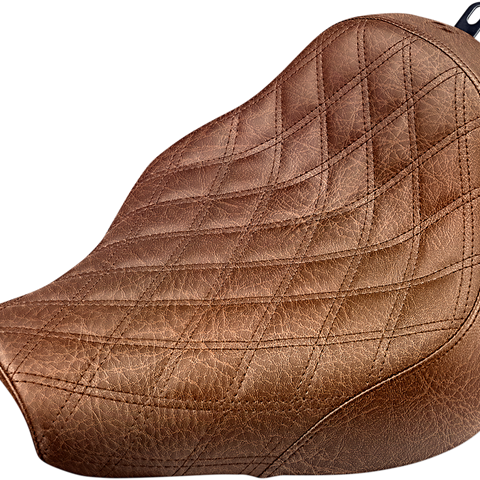 SADDLEMEN Renegade Solo Seat - Lattice Stitched - Brown Renegade LS Solo Seat - Team Dream Rides