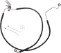 DRAG SPECIALTIES Brake Line - Front - Black - +2" - Softail '04-'06 Extended Length Black Vinyl Brake Line Kit - Team Dream Rides