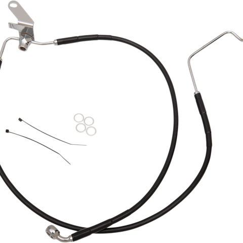 DRAG SPECIALTIES Brake Line - Front - Black - +2