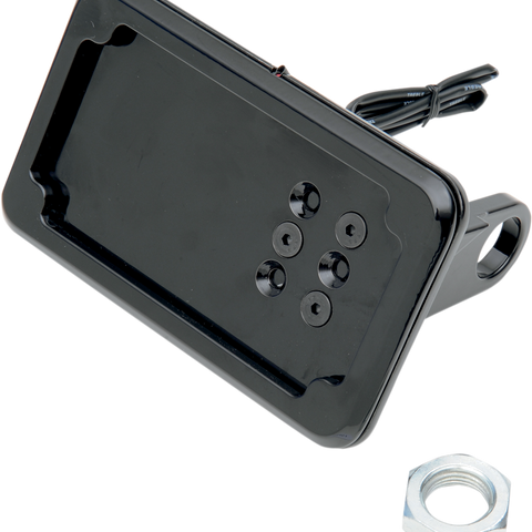 CYCLE VISIONS Horizontal License Plate Mount with Light - '08-'17 ST - Black In-Close License Plate Holder - Team Dream Rides