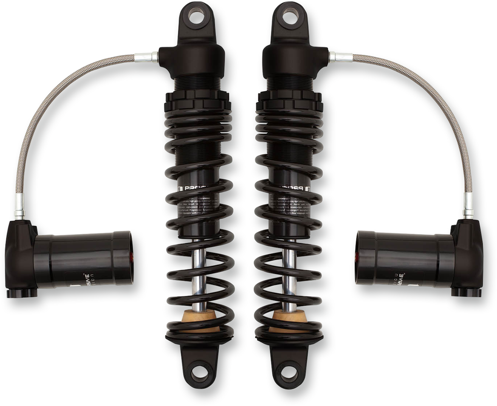 PROGRESSIVE SUSPENSION 970 Series Remote Reservoir Shocks - Gloss Black/Matte Black - Standard - 12" 970 Series Remote Reservoir Shocks - Team Dream Rides