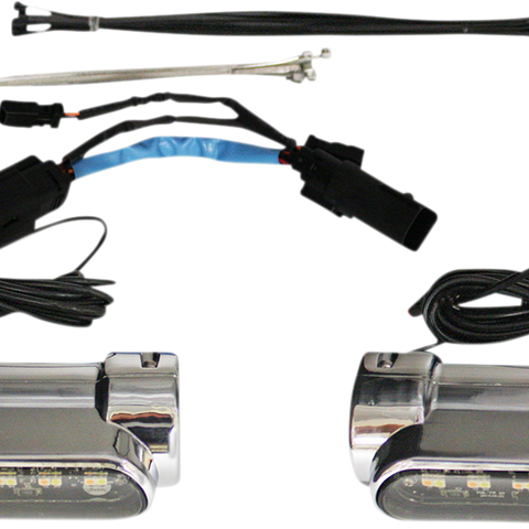 CUSTOM DYNAMICS Engine Guard Light - '09-'13 CVO - Chrome Dynamic Amber/White Engine Guard LEDs - Team Dream Rides