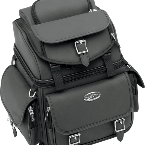 SADDLEMEN Sissy Bar Bag BR1800EX Combination Backrest, Seat, and Sissy Bar Bag - Team Dream Rides