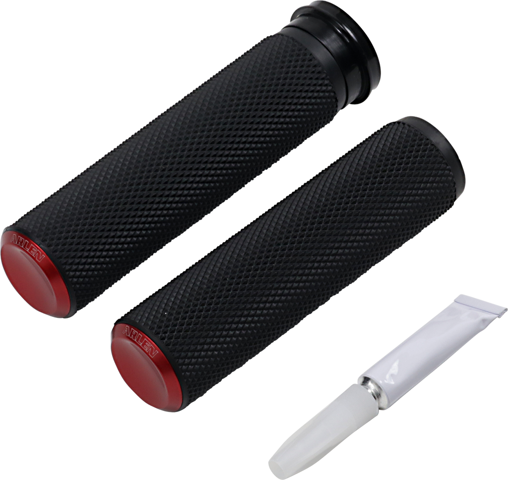 ARLEN NESS Red Knurled Grips for TBW Fusion Knurled Grips - Team Dream Rides