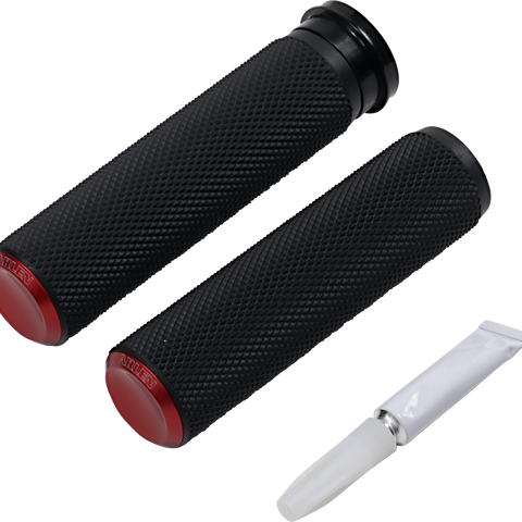 ARLEN NESS Red Knurled Grips for TBW Fusion Knurled Grips - Team Dream Rides