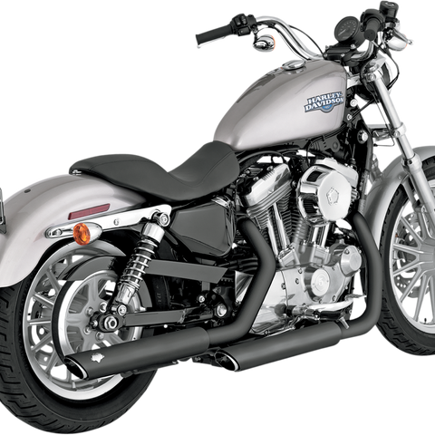 VANCE & HINES Twin Slash Mufflers - Black 3