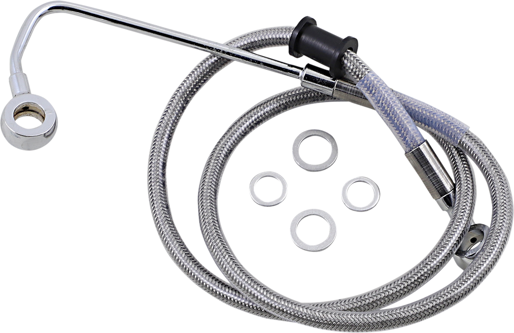 DRAG SPECIALTIES Brake Line - +2" - Stainless Steel - '15-'17 Softail Extended Length Stainless Steel Brake Line - Team Dream Rides