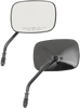 DRAG SPECIALTIES Rectangle Mirrors - Short -Black OEM-Style Rectangular Mirrors - Team Dream Rides