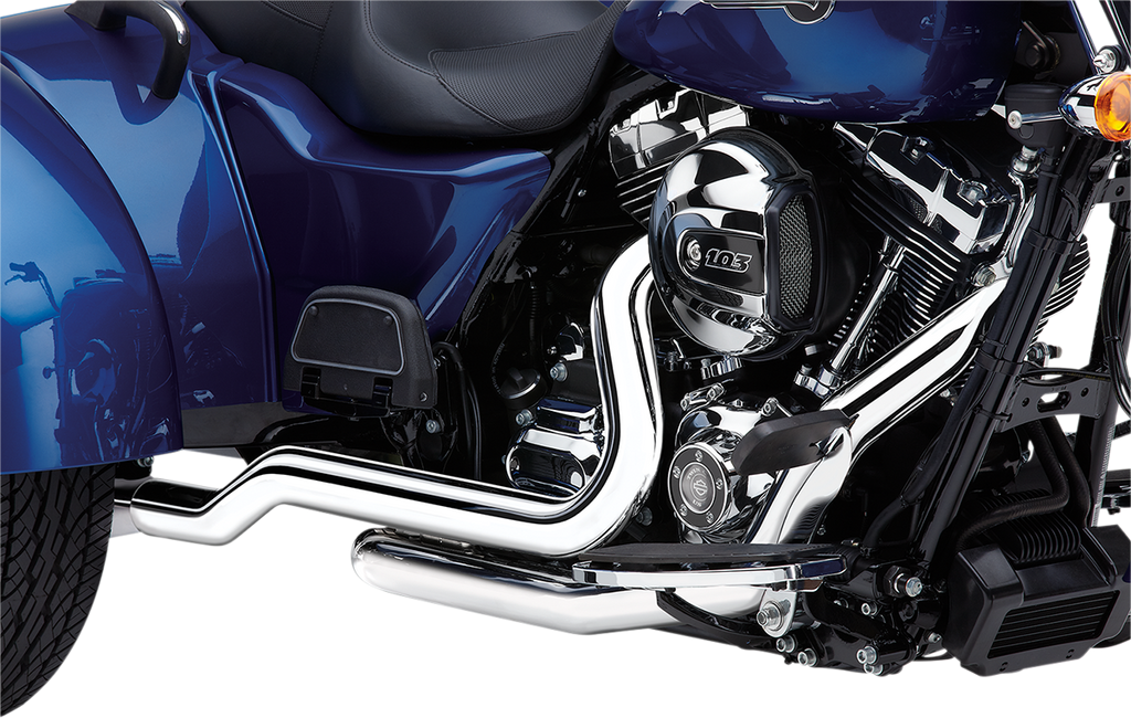 COBRA Powerport Dual Headpipes - Chrome Powerport Dual Headpipes for Trikes - Team Dream Rides