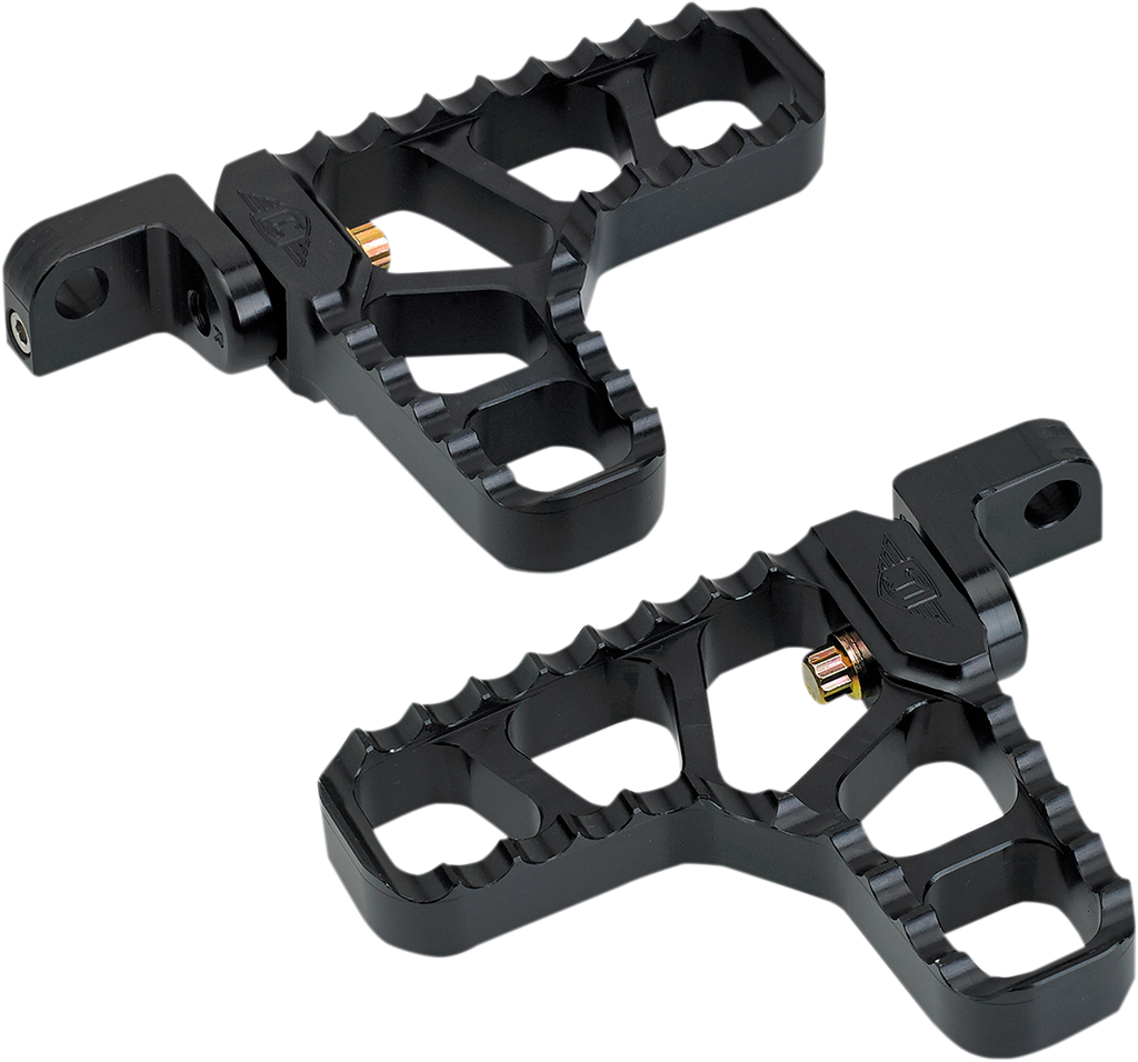 JOKER MACHINE Serrated Heel Peg - Black - XL Adjustable Serrated Billet Footpegs - Team Dream Rides