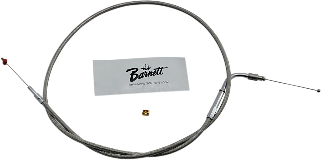 BARNETT Stainless Steel Throttle Cable for '02 - '07 FLHR Stainless Steel Throttle/Idle Cable - Team Dream Rides