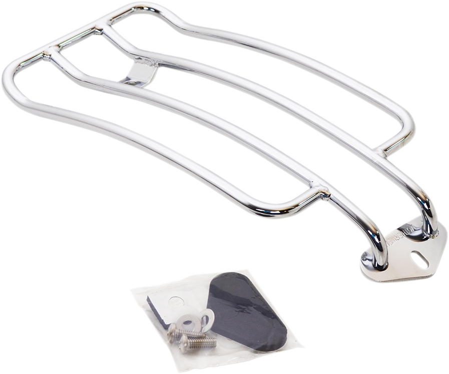 MOTHERWELL Luggage Rack - Chrome - FLS 6" Solo Luggage Rack - Team Dream Rides