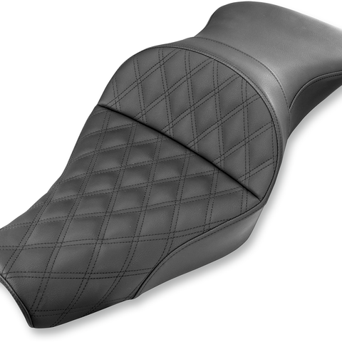 SADDLEMEN Explorer Seat - Lattice Stitched - XL with 3.3 Gallon Tanks Explorer LS  Seat - Team Dream Rides