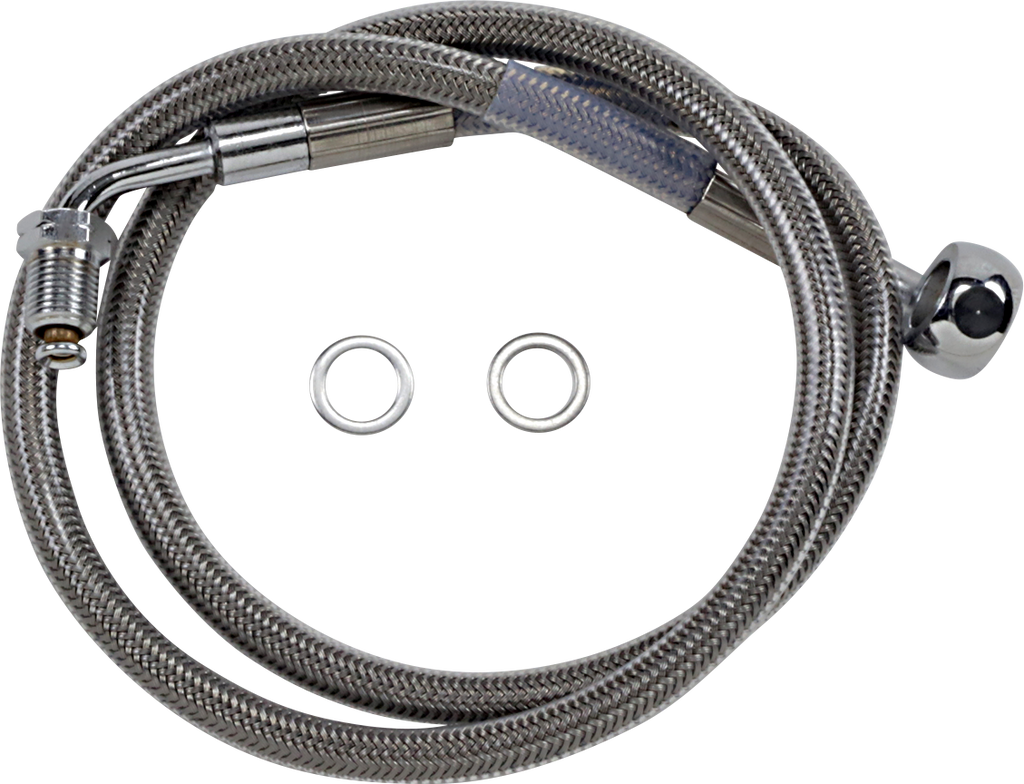 DRAG SPECIALTIES Brake Line - +8" - Stainless Steel - '18-'20 Softail Extended Length Stainless Steel Brake Line - Team Dream Rides