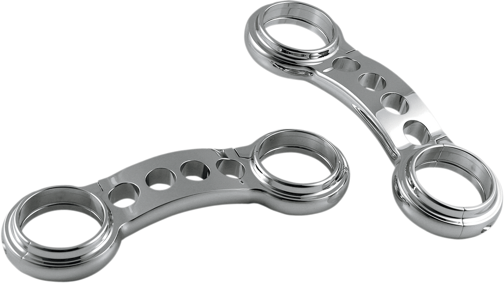 CUSTOM CYCLE ENGINEERING Fork Brace - Chrome - 49 mm - '06-'17 FXD Chrome Billet Aluminum Fork Truss - Team Dream Rides