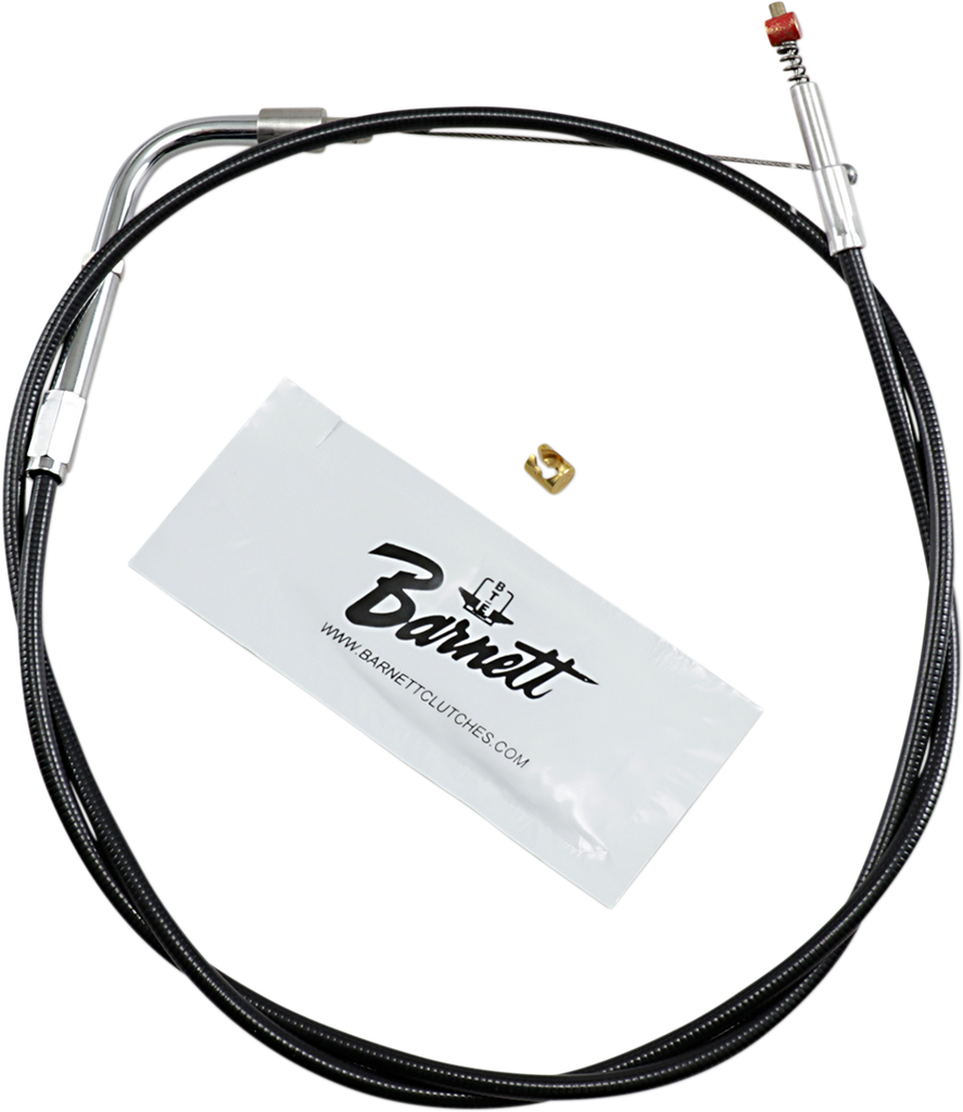 BARNETT Extended 6" Black Idle Cable for '01 - '10 FXST/I Black Vinyl Throttle/Idle Cable - Team Dream Rides