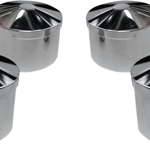 AVON GRIPS Cover Head Bolt Round Chrome Head Bolt Cover - Team Dream Rides