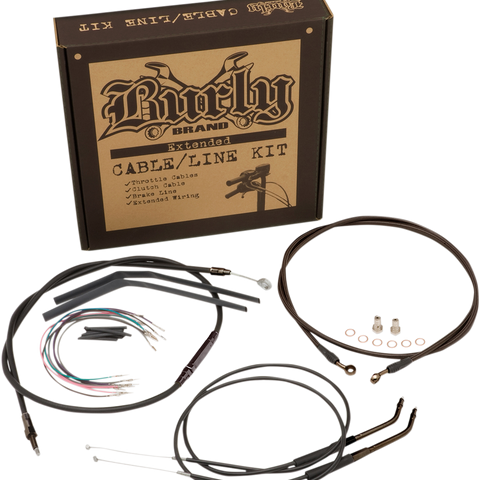BURLY BRAND Black Vinyl Jail Bar Cable Kit for 14