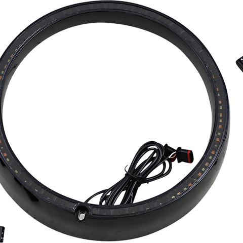 CUSTOM DYNAMICS Standard Trim Ring - Black ProBEAM® Turn Signal Ring Trim - Team Dream Rides