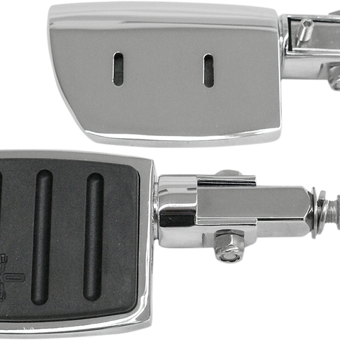 RIVCO PRODUCTS Flatfoot Wide Pegs - Chrome Flatfoot Pegs - Team Dream Rides