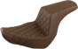 SADDLEMEN Step Up Seat - Driver's Lattice Stitched - Brown Step Up Seat — Front Lattice Stitch - Team Dream Rides
