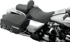 DRAG SPECIALTIES SEATS Solo Seat - Mild Stitched - Driver Backrest - FLH '97-'07 Backrest Compatible Solo Seat — Mild Stitched - Team Dream Rides