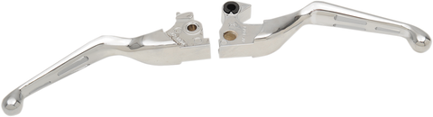 DRAG SPECIALTIES Chrome Slotted Levers Slotted Wide Blade Lever Set - Team Dream Rides