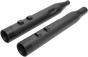 DRAG SPECIALTIES 4" Slip-On Mufflers for FL - Black/Black Slip-On Mufflers - Team Dream Rides