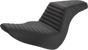 SADDLEMEN Step Up Seat - Tuck and Roll/Lattice Stitched - Black Step Up Seat — Rear Lattice Stitch/Tuck and Roll - Team Dream Rides
