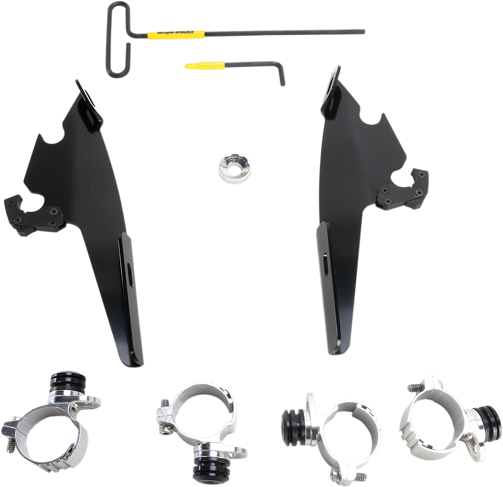 MEMPHIS SHADES HD Batwing - Mounting Kit - Black - XL883 Batwing Fairing Trigger-Lock Mounting Kit - Team Dream Rides