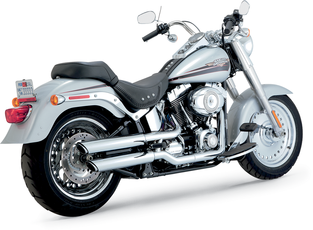 VANCE & HINES Twin Slash Mufflers - Chrome 3" Round Twin Slash Slip-On Mufflers - Team Dream Rides