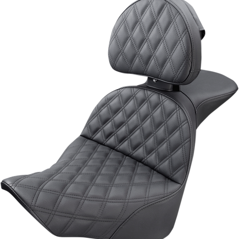 SADDLEMEN Explorer Seat - Lattice Stitched - Backrest Explorer LS  Seat - Team Dream Rides