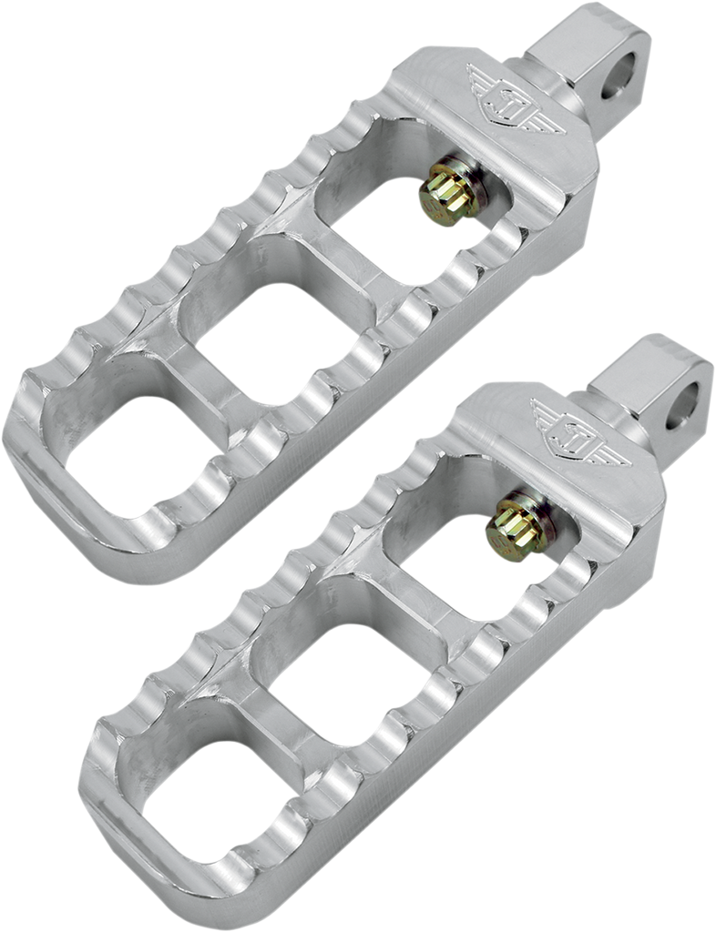 JOKER MACHINE Serrated Peg - Clear Adjustable Serrated Billet Footpegs - Team Dream Rides