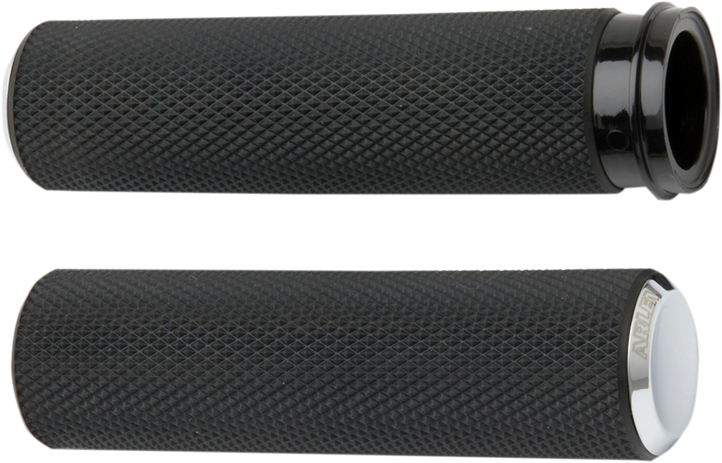 ARLEN NESS Chrome Knurled Grips for TBW Fusion Knurled Grips - Team Dream Rides