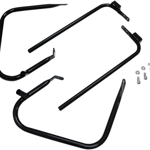 DRAG SPECIALTIES Saddlebag Support Kit - 97-08 FLT - Black Saddlebags Guards/Support Kit - Team Dream Rides