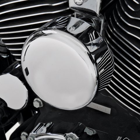 DRAG SPECIALTIES Round Horn Cover - Chrome Horn Cover - Team Dream Rides