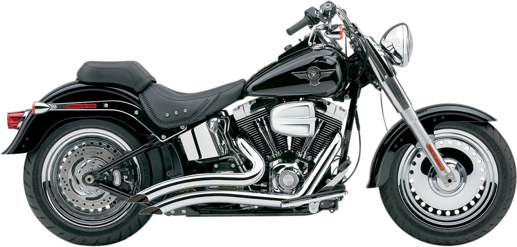 COBRA Speedster Swept Short Exhaust - Chrome - '86-'06 Softail Speedster Swept Short Exhaust System - Team Dream Rides