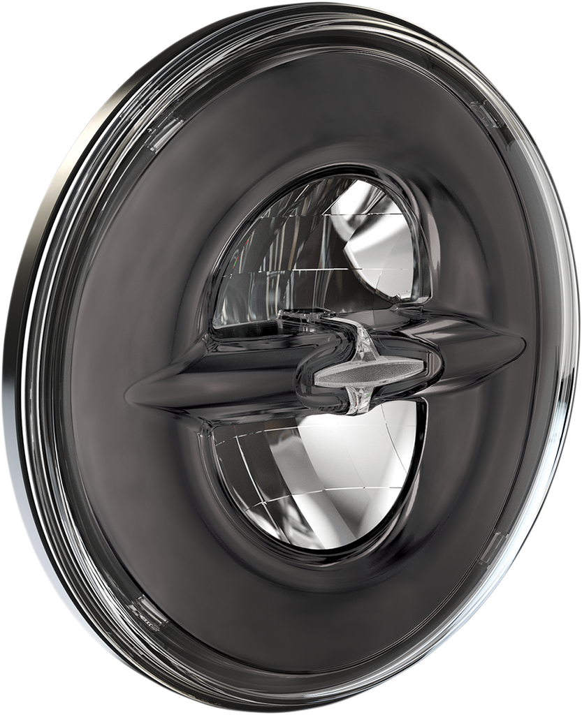 DRAG SPECIALTIES 7" Reflector-Style Headlight - Black Reflector Headlight Kit - Team Dream Rides