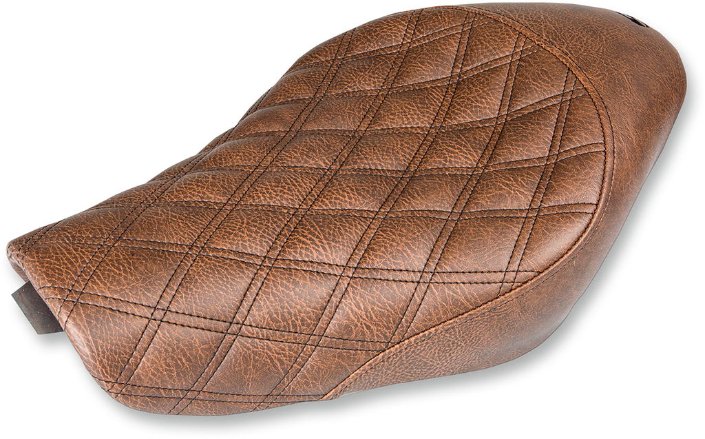 SADDLEMEN Renegade Seat - Lattice Stitched - Brown - XL with 4.5 Gallon Tanks Renegade LS Solo Seat - Team Dream Rides