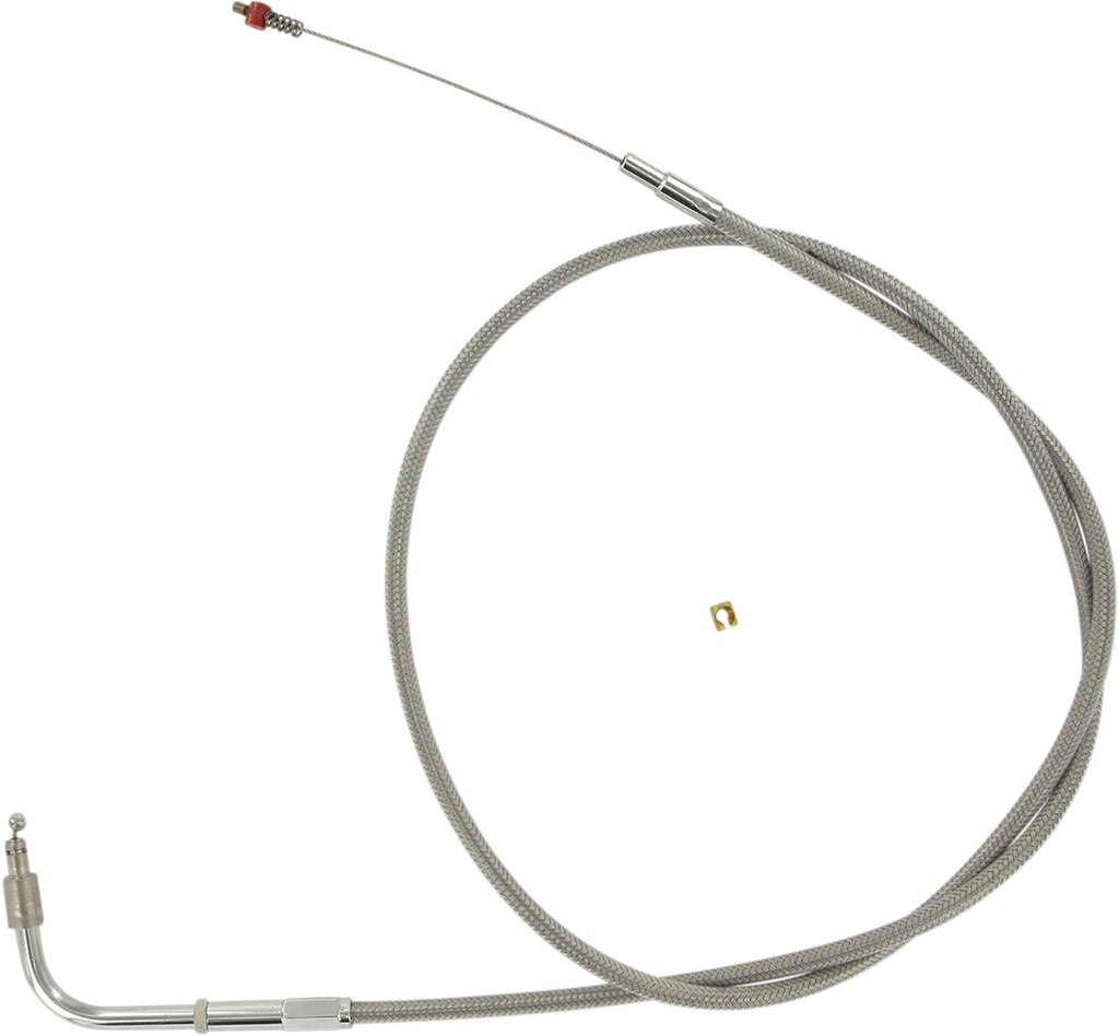BARNETT Extended 6" Stainless Steel Idle Cable for '96 - '00 FXST Stainless Steel Throttle/Idle Cable - Team Dream Rides