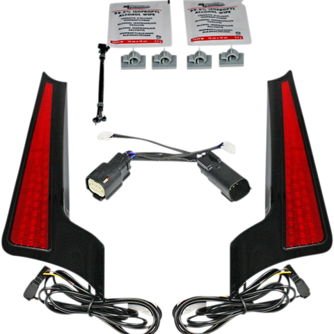 CUSTOM DYNAMICS Fascia LED Light Panels - Black/Red Fascia LED Panels - Team Dream Rides