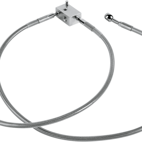 DRAG SPECIALTIES Brake Line - Rear - FX/FLST '00-'03 Stainless Steel Brake Line Kit - Team Dream Rides