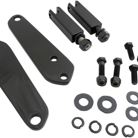 DRAG SPECIALTIES Highway Peg Mount - Black - FXD Front Mount Highway Bar Kit - Team Dream Rides