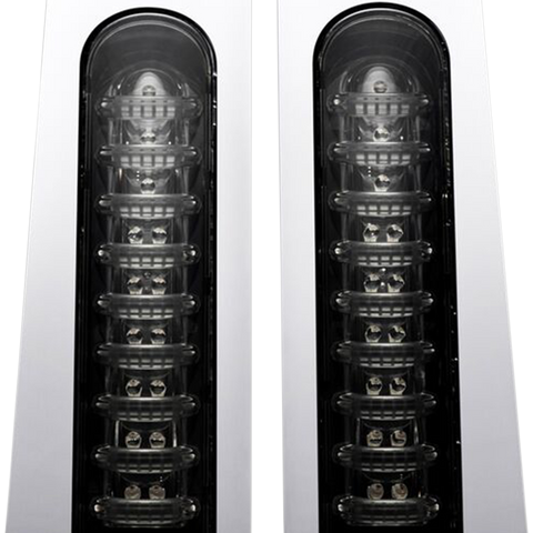 CUSTOM DYNAMICS Saddlebag Lights -  Smoke - Chrome ProBEAM® Fillerz® Saddlebag LED Lights - Team Dream Rides