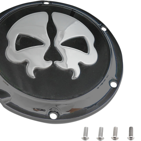 DRAG SPECIALTIES Split Skull Derby Cover - Black Split Skull Derby Cover - Team Dream Rides