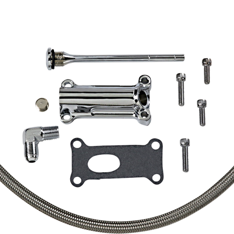 DRAG SPECIALTIES Engine Oil Spout Kit - Chrome Engine Oil Spout - Team Dream Rides
