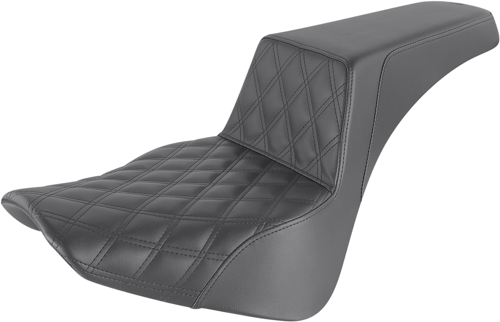 SADDLEMEN Step Up Seat - Driver's Lattice Stitched Step Up Seat — Front Lattice Stitch - Team Dream Rides