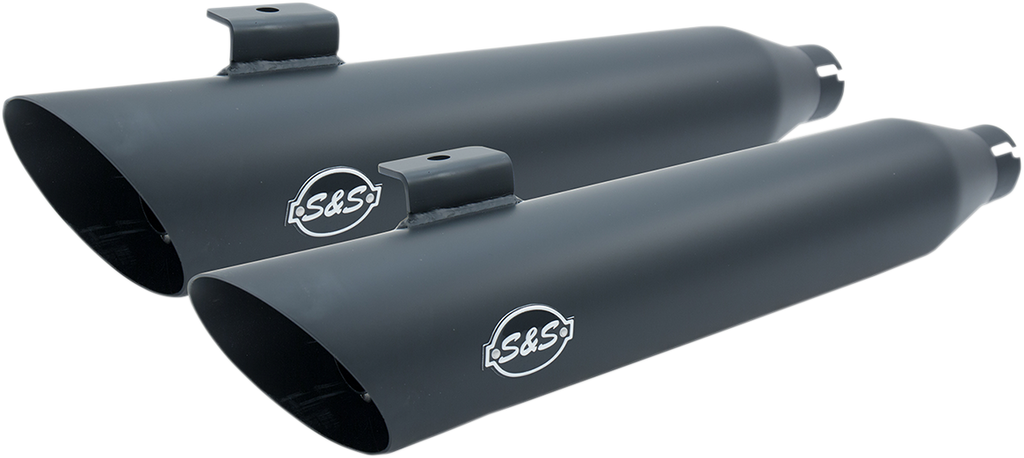 S&S CYCLE Slash Cut Mufflers - Black Slash Cut Slip-On Mufflers - Team Dream Rides